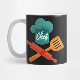 chef hat spatula and rolling Mug